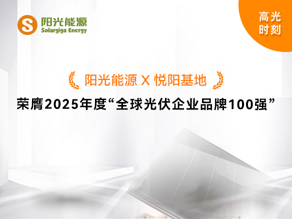 高光時刻 | 陽光能源榮膺2025年度“全球光伏企業(yè)品牌100強(qiáng)”